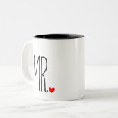 Tasse 2 Couleurs M. avec coeur (Devant gauche)