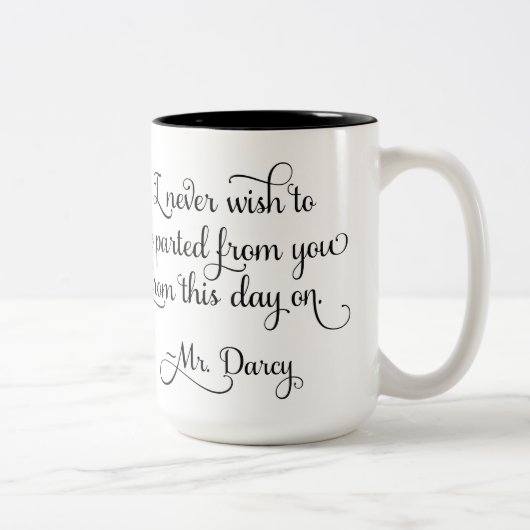 Tasse 2 Couleurs M. Darcy Quote Jane Austen de fierté et de (Droit)