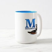 Tasse 2 Couleurs M est pour Merganser (Devant droit)