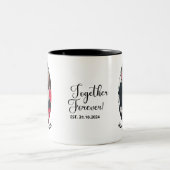 Tasse 2 Couleurs M. & Mme Couple Typographie (Centre)