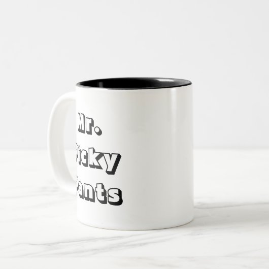 Tasse 2 Couleurs M. Picky Pants (Devant gauche)