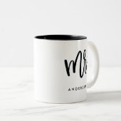 Tasse 2 Couleurs M. Trendy Script Personalized (Devant droit)