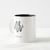 Tasse 2 Couleurs M. Trendy Script Personalized (Devant gauche)