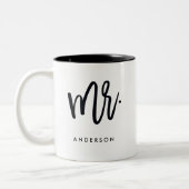 Tasse 2 Couleurs M. Trendy Script Personalized (Gauche)