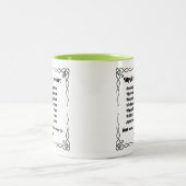 Tasse 2 Couleurs Ma couleur préférée est le vert (Centre)