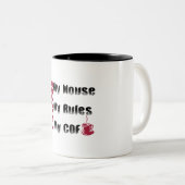 Tasse 2 Couleurs Ma Maison Mes Règles Mon Café (Devant droit)