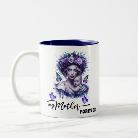 Tasse 2 Couleurs MA MÈRE JAMAIS /Fête des mères (Gauche)
