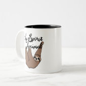 Tasse 2 Couleurs Ma paresse mignonne animale d'esprit (Devant gauche)