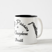 Tasse 2 Couleurs MA PASSION est le saxophone (Devant droit)