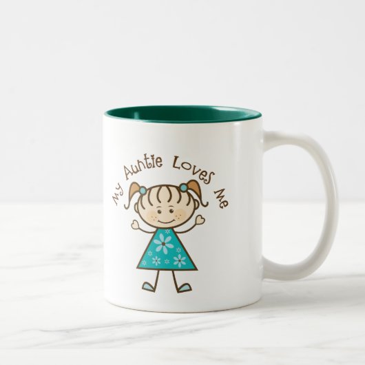 Tasse 2 Couleurs Ma tante Loves Me Gift (Droit)