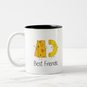 Tasse 2 Couleurs Mac et Fromage Meilleurs amis Art Friendship Art B