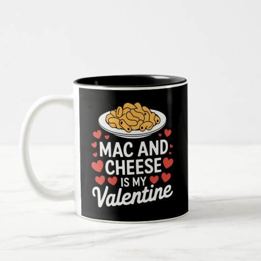 Tasse 2 Couleurs Mac Et Fromage Valentine Mac n Cheese Lover Cadeau (Gauche)
