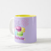 Tasse 2 Couleurs Macarons français (Devant gauche)