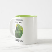 Tasse 2 Couleurs Macaw Parrot Bird Chatterbox drôle (Devant gauche)