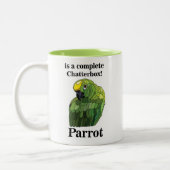 Tasse 2 Couleurs Macaw Parrot Bird Chatterbox drôle (Gauche)