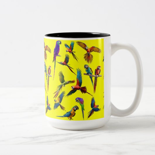 Tasse 2 Couleurs Macaws et autres macaws (Droit)