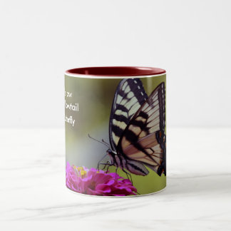 Tasse 2 Couleurs Machaon jaune, papillon