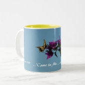 Tasse 2 Couleurs Machaon sur la bouganvillée (Devant gauche)