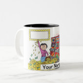 Tasse 2 Couleurs Machine à sous - Dessin féminin par PrintedPerfect (Devant gauche)