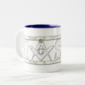 Tasse 2 Couleurs Maçon en marbre (Devant gauche)