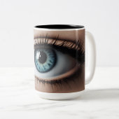 Tasse 2 Couleurs Macro oeil femelle (Devant droit)
