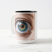 Tasse 2 Couleurs Macro oeil femelle (Devant gauche)