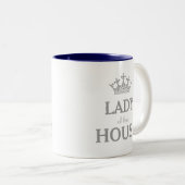 Tasse 2 Couleurs Madame argentée de couronne de la Chambre (Devant droit)