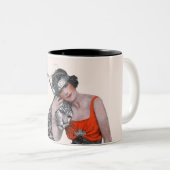 Tasse 2 Couleurs Madame et léopard (Devant droit)