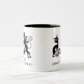 Tasse 2 Couleurs Madame folle de chat (Centre)