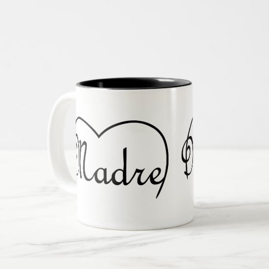 Tasse 2 Couleurs Madre coeur Mère italienne (Devant gauche)