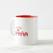Tasse 2 Couleurs Madrid Espagne en détresse (Espagne) (Devant gauche)