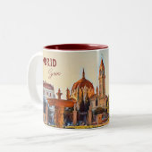 Tasse 2 Couleurs Madrid Espagne Tourisme souvenir (Devant gauche)