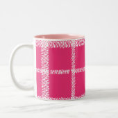 Tasse 2 Couleurs Magenta de plaid (Gauche)