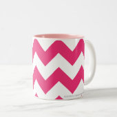 Tasse 2 Couleurs Magenta de zigzag (Devant droit)