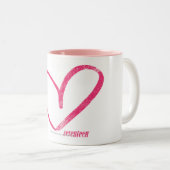 Tasse 2 Couleurs Magenta d'OpenHeart (Devant droit)