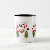 Tasse 2 Couleurs Magical Reindeer Bells and Christmas Tree Design (Centre)