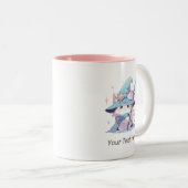 Tasse 2 Couleurs Magicien de chat | Style nippon (Devant droit)