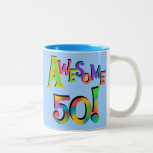 Tasse 2 Couleurs Magnifique 50 T-shirts et cadeaux d'anniversaire