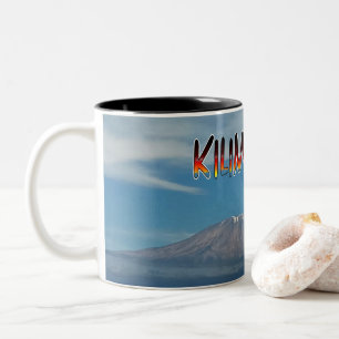 Tasse 2 Couleurs Magnifique Mont Kilimanjaro accessible à pied et e