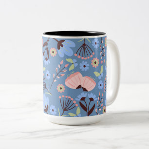 Tasse 2 Couleurs Magnifique Pastel Butterfly & Floral