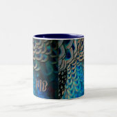 Tasse 2 Couleurs Magnifique Peacock Feather Eye Plumes Cluster (Centre)