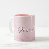 Tasse 2 Couleurs Magnolia avec votre nom (Devant gauche)