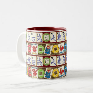 Tasse 2 Couleurs Mah Jongg Jokers et Winds