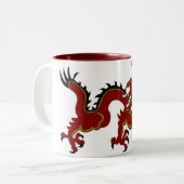 Tasse 2 Couleurs Mail de chance de dragon (Devant gauche)