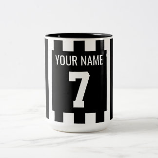 Tasse 2 Couleurs Maillot de football noir et blanc