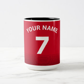 Tasse 2 Couleurs Maillot rouge de football