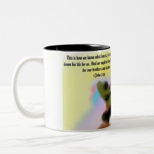 Tasse 2 Couleurs main de Jésus (Gauche)