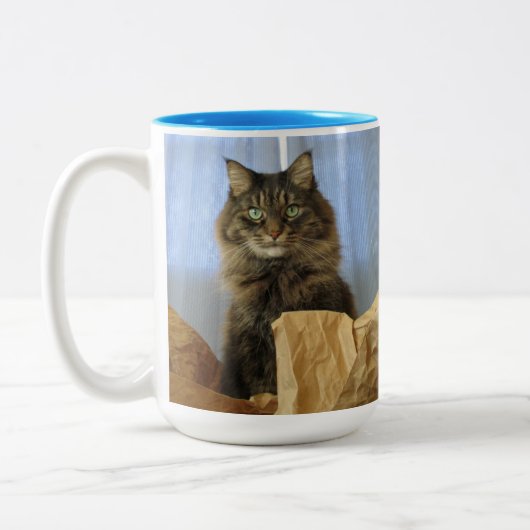 Tasse 2 Couleurs Maine Coon Kitty Cat (Gauche)