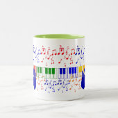 Tasse 2 Couleurs Mains musicales (Centre)