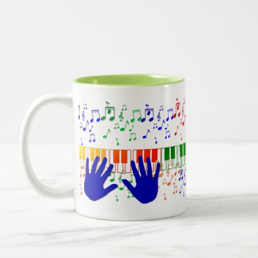 Tasse 2 Couleurs Mains musicales (Gauche)